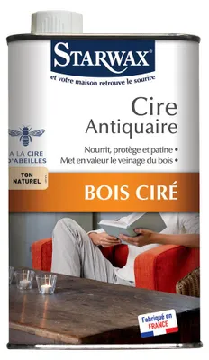 Image de Cire Antiquaire Naturelle 500ml Pour Meubles Anciens - Starwax