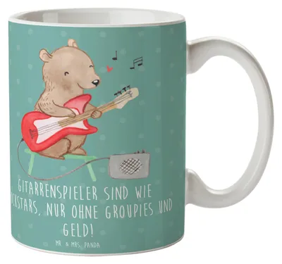 Produktbild von Mr. & Mrs. Panda Kaffeetasse Gitarre Helden - Meeresbrise - Geschenk, Liebe, Trinkbecher, Instrument, Leidenschaft, Lernen, Akustik, Musiker, Freiheit, Kaffeebecher