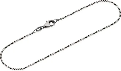 Produktbild von NKlaus 20cm Venezianerkette 925 Sterling Silber oxidiert Armband diamantiert 1mm breit 13836