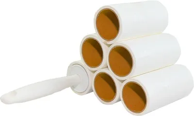 Obrázek produktu pro Rolničky na odstraňování chlupů Armo® s 6 náhradními rolemi, celkem 420 listů. Vhodné pro čištění oblečení a koberců
