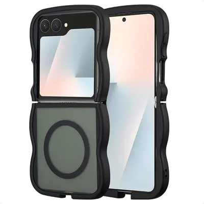 Image de Selencia Wavy Backcover avec MagSafe pour le Samsung Galaxy Z Flip 7 - Noir