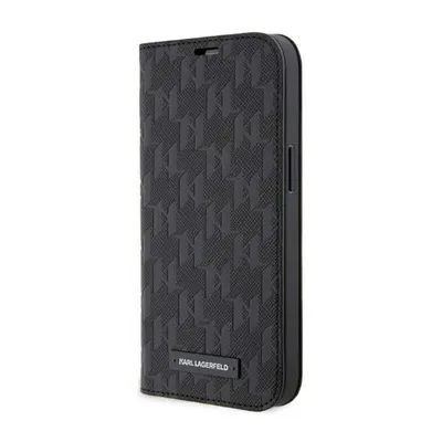 Produktbild von Karl Lagerfeld Klbkp14Ssaklhpk Na Iphone 14 Buchtasche - Czarne Saffiano Monogramm