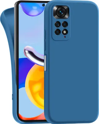 Produktbild von MyGadget Silikon Hülle Kompatibel mit Xiaomi Redmi Note 11 | Note 11s - robuste Schutzhülle TPU Case Slim Silikonhülle - Back Cover Kratzfest Handyhülle - Matt Dunkelblau
