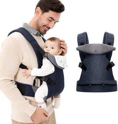 Zdjęcie produktu dla Ibenzoa® – Ergonomiczna nosidło dla niemowląt – system noszenia dla dzieci w wieku 3–36 miesięcy (do 15 kg), regulowane, oddychające, z wyściełanymi pasami i odpinanym śliniakiem