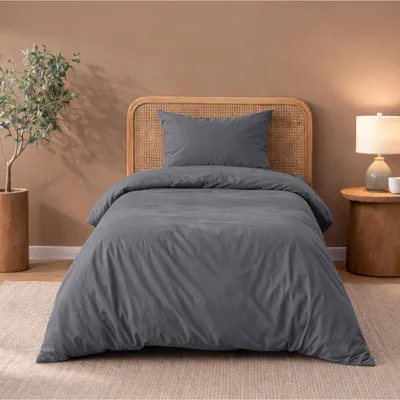 Produktbild von Omgoods – 2-teiliges Mikrofaser-Bettbezug-Set mit Kissenbezügen, 135 x 200 cm