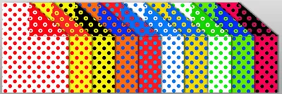 Produktbild von Fotokarton Pünktchen 300g/qm 49,5x68cm VE=10 Bogen 10 Farben sortiert