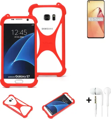 Produktbild von Handy-hülle + Kopfhörer kompatibel mit Oppo Reno8 Pro Schutz-hülle Bumper Silikon Schutz Hülle Cover Case Silikoncase Silikonbumper TPU Softcase