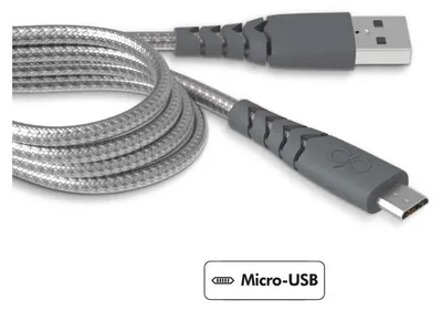 Image de Câble Ultra-Renforcé USB A / microUSB 2.1A 2m FastCharge 10.