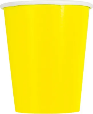 Obrázek produktu pro Papírové kelímky Unique Party 9oz (14 ks) SG5902 (jedna velikost) (neonově žlutá)
