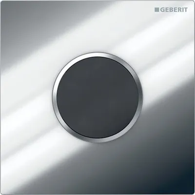 Produktbild von Geberit Urinalsteuerung mit elektronischer Spülauslösung, Batteriebetrieb, Abdeckplatte Typ 10, 116.035.KH.1