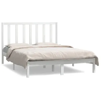 Immagine prodotto di vidaXL Letto in legno massiccio senza materasso bianco 140x190 cm in legno di pino