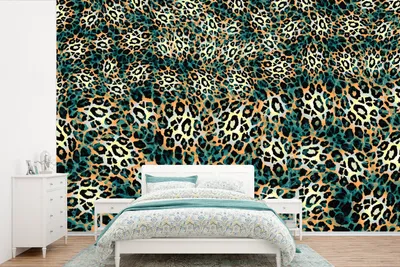 Produktbild von MuchoWow® Fototapete für Wohnzimmer oder Schlafzimmer Wandtapete Vinyl Motivtapete Leopardenmuster - Design - Tiere - 420x280 cm - Zimmer für Kinder