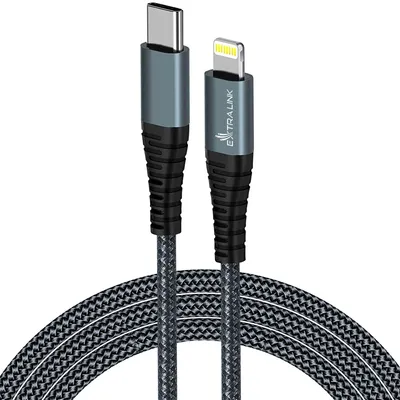 Obrázok produktu pre Extralink SMART LIFE CABLE 27W, USB-C TO LIGHTNING 100CM, TPE, 9V 3A, BLACK
