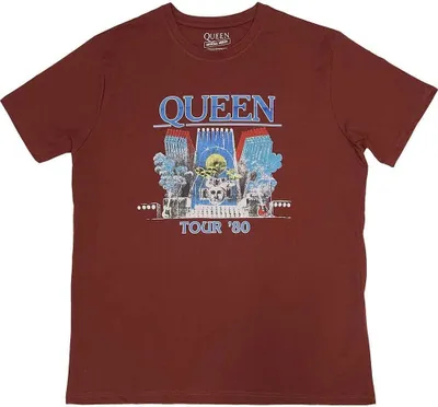 Produktbild von Queen - "Tour ´80" T-Shirt für Herren/Damen Uni RO10203 (M) (Rot)