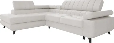 Produktbild von MIRJAN24 Ecksofa Nord Premium, Polsterecke vom Hersteller, L-Form Ecke, Bettkasten und Schlaffunktion (Farbe: Baloo 2073, Seite: Links)