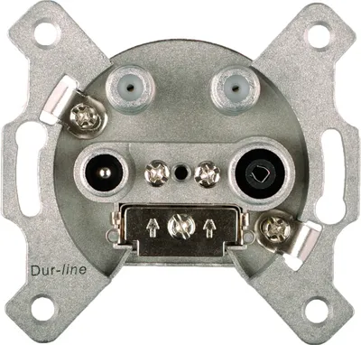 Produktbild von DUR-LINE Antennendose 4-loch SAT Kabelfernsehen DVB-T Radio Unicable f