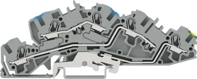 Obrázek produktu pro Wago instalační svorka N/L/PE 6 mm², šedá, 1 ks.