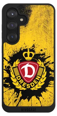 Produktbild von NIVOCASE Handyhülle für Samsung Galaxy S25  Hülle NIVOpure Case Schwarz Fußball Offizielles Lizenzprodukt SG Dynamo Dresden