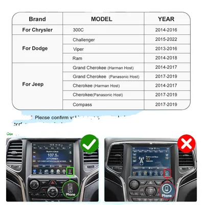 Produktbild von Auto-Schnittstelle, Wireless CarPlay, Android Auto-Integration, Für Jeep