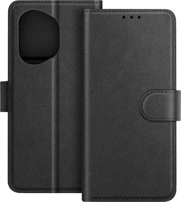 Image de Avizar, étui à clapet en cuir pour Honor 400 avec fermeture magnétique, noir