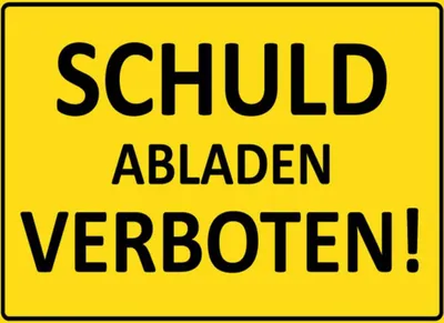 Immagine prodotto di vianmo Insegna in legno 30x40 cm Schuld abladen verboten