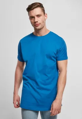 Obrázek produktu pro Pánské tričko Urban Classics Long Shaped Turnup Tee sporty blue - 4XL