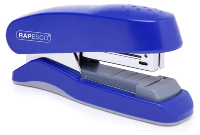 Produktbild von Rapesco 1143 Halbstreifen-Flachheftgerät, 25 Blatt Kapazität, Blau