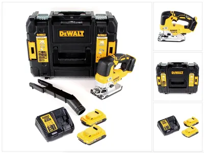 Image de DeWalt DCS 334 D2 Scie sauteuse pendulaire sans fil Brushless 18V + 2x Batteries 2,0Ah + Chargeur + Coffret de transport