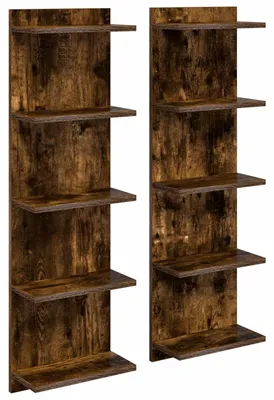Immagine prodotto di vidaXL Mensole da parete, 2 pezzi, effetto legno rovere, 30 x 15 x 100 cm, materiale composito di legno