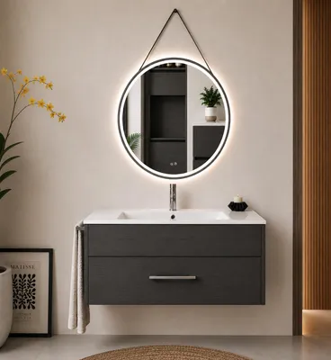 ORIGEN BATH FLORENCIA Badmöbel mit Waschbecken 80x45 cm, Graphit