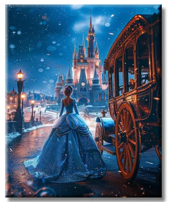 Diamond Painting Prinzessin 30x40 cm, 5D Bastelset