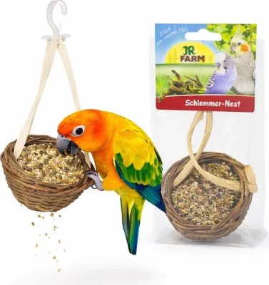 Zdjęcie produktu dla JR FARM Gniazdo żarłoka- pyszności do zabawy i chrupania dla wszystkich papug 75g