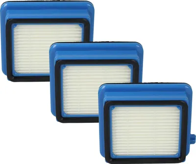 Produktbild von vhbw 3x Staubsaugerfilter kompatibel mit Electrolux PF91, FX9 Staubsauger - HEPA-Filter Schwarz Blau Weiß