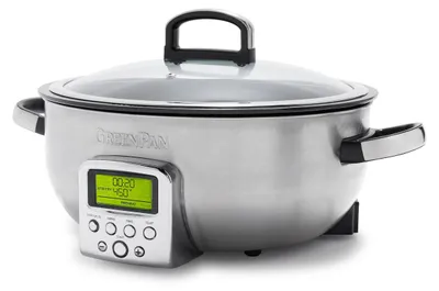 Multi Cooker 5,6 L, keramische Antihaftbeschichtung, Edelstahl, LED