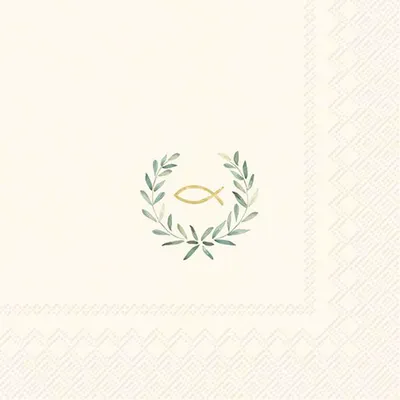Produktbild von LAUREL WREATH FISH cream Lunch-Servietten