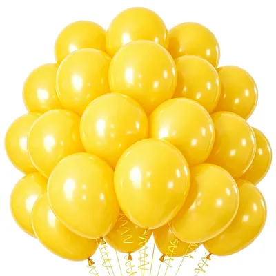 Image de Guirlande de ballons jaunes, 100 pièces, ballons en latex de 25 cm (10 pouces) pour la décoration de fêtes
