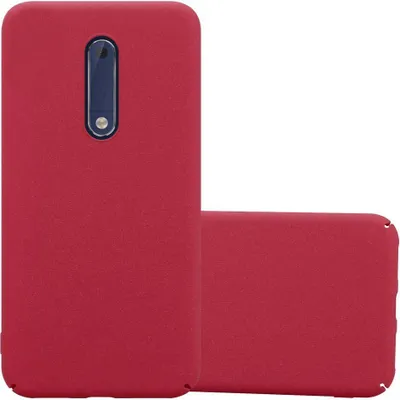 Produktbild von Cadorabo Schutzhülle für Nokia 5 2017 Hülle in Rot Etui Hard Case Handyhülle Cover