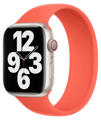 Produktbild von Silikon Solo Loop für Apple Watch | 44/45/46/49 mm - Größe 5 - Nectarine