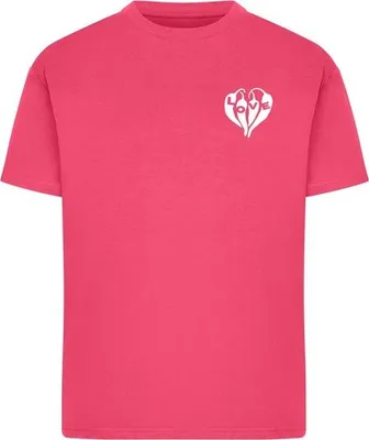Zdjęcie produktu dla T-shirt męski Urban Classics Spicy Heart Tee hibiskuspink - L
