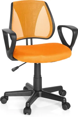 Produktbild von hjh OFFICE Kinderdrehstuhl KIDDY CD Schreibtischstuhl für Kinder höhenverstellbar mit Armlehnen Stoff / Netzstoff