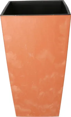 Obrázek produktu pro KOTARBAU® Květináč 220x220x425mm Imitace betonu terakota + dekorativní vložka