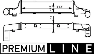 Produktbild von MAHLE CI 52 000P Ladeluftkühler LLK passend für MERCEDES-BENZ E-Klasse Limousine (W210) Turbo Intercooler