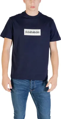 Produktbild von Napapijri Herren T-Shirt Blau mit Rundhalsausschnitt : Größe - L Größe: L