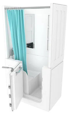 Zdjęcie produktu dla Prysznic dla seniorów i wanna siedząca z drzwiami S08D-A-L 68x110x205cm