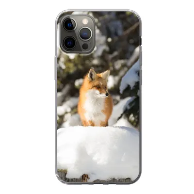 Produktbild von MuchoWow® Handyhülle Schutzhülle Hülle für iPhone 13 Pro Fuchs - Schnee - Baum Silikon Softcase Handy Hülle - Handy-Tasche