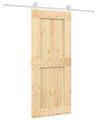 Immagine prodotto di Porta scorrevole «Naturale e Bianco», 85 x 210 cm, pino massiccio