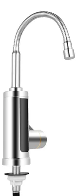Obrázek produktu pro Elektrický ohřívač vody, okamžité ohřátí, otočný o 360°, stříbrný