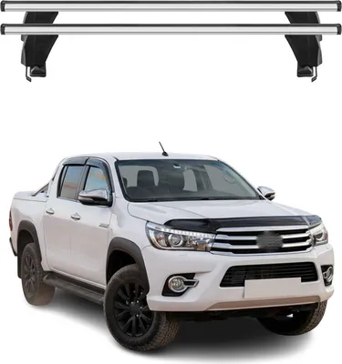 Image de Menabo Barres de toit Transversales pour Toyota Hilux 2011-2015 Gris ABE 2x