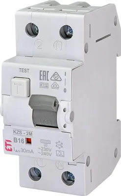 Produktbild von KZS-2M A B16/0,03 Differenzialschutzschalter mit Überstromschutz