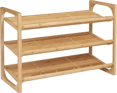 Produktbild von Schuhregal - 3 Ebenen - Bambus - für 9 Paar Schuhe - 76x33x51 cm - Natur